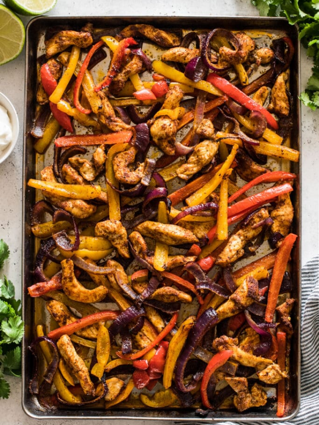 Sheet Pan Chicken Fajitas