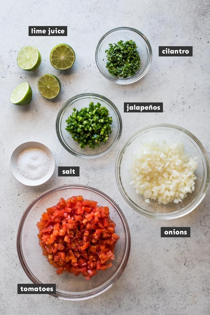 Ingredients in Pico de Gallo