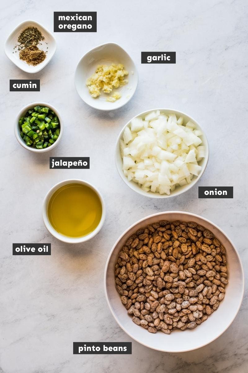 Instant Pot Refried Beans Ingredients