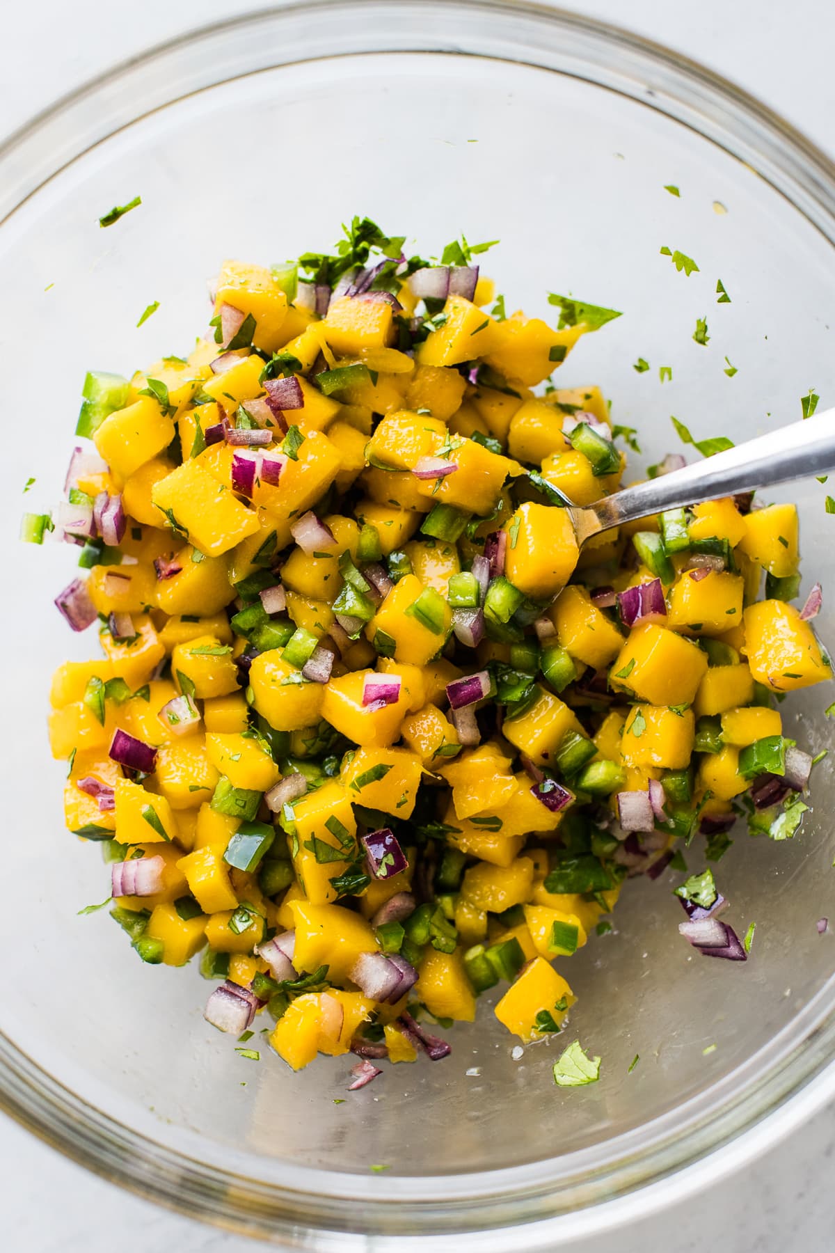 Mango Salsa in a bowl