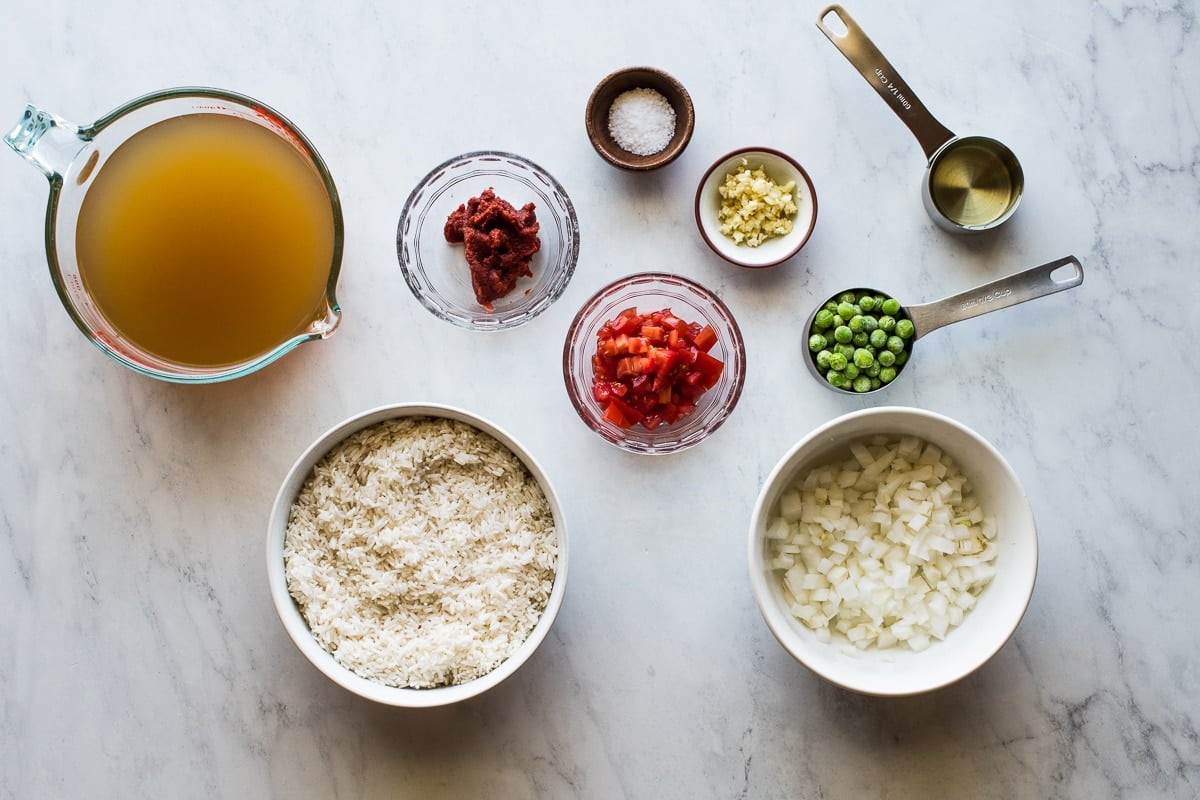 Ingredients in Instant Pot Mexican Rice