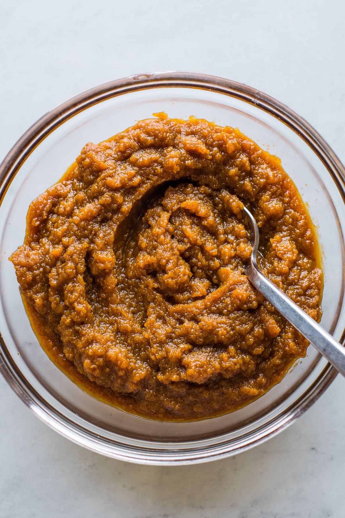 Pumpkin filling for empanadas in a bowl.