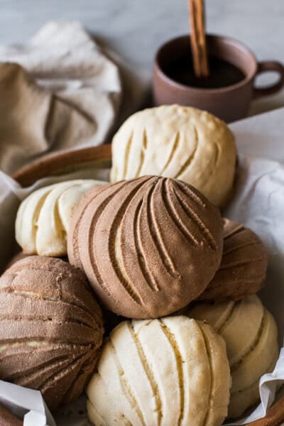 Conchas in a bowl ready to be eaten.