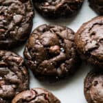 Mexican hot chocolate cookies made with chocolate chips.