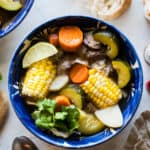 Caldo de Res in a bowl.