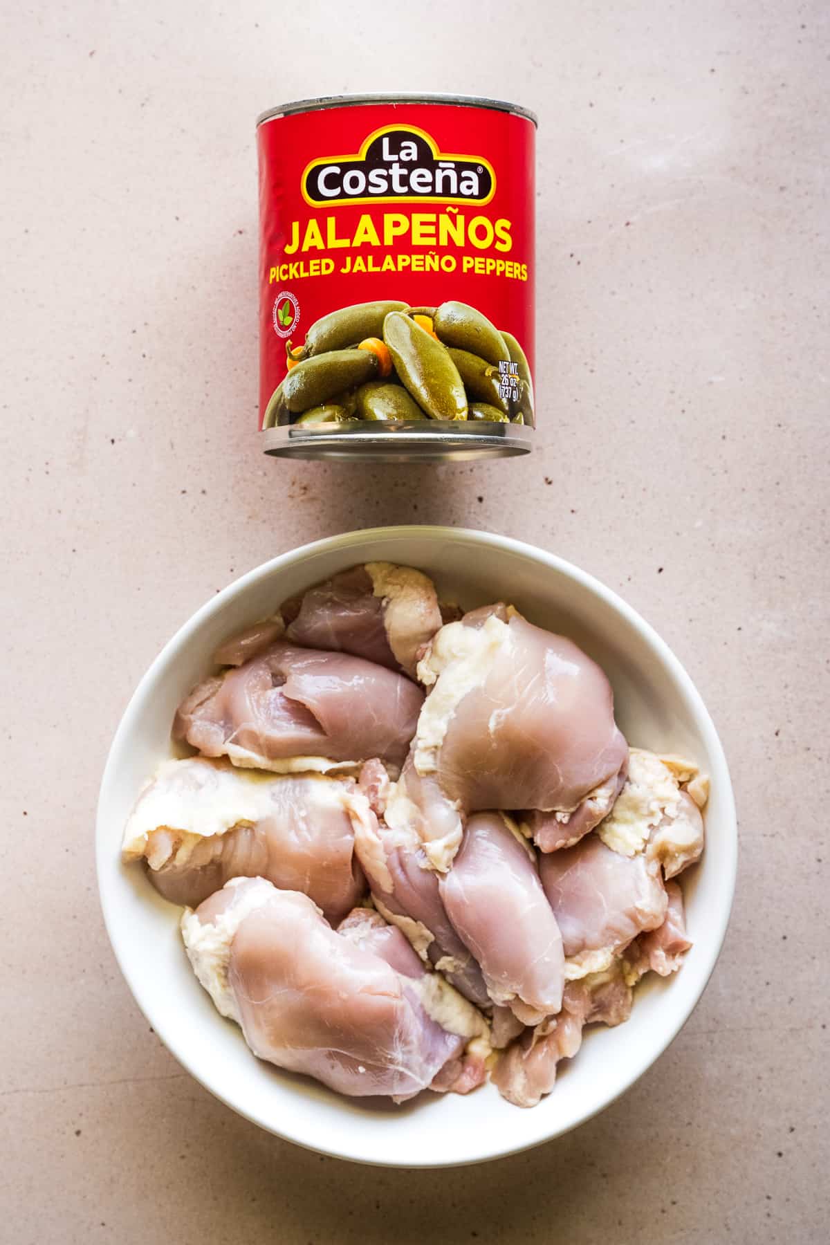 Chicken marinade ingredients on a table.