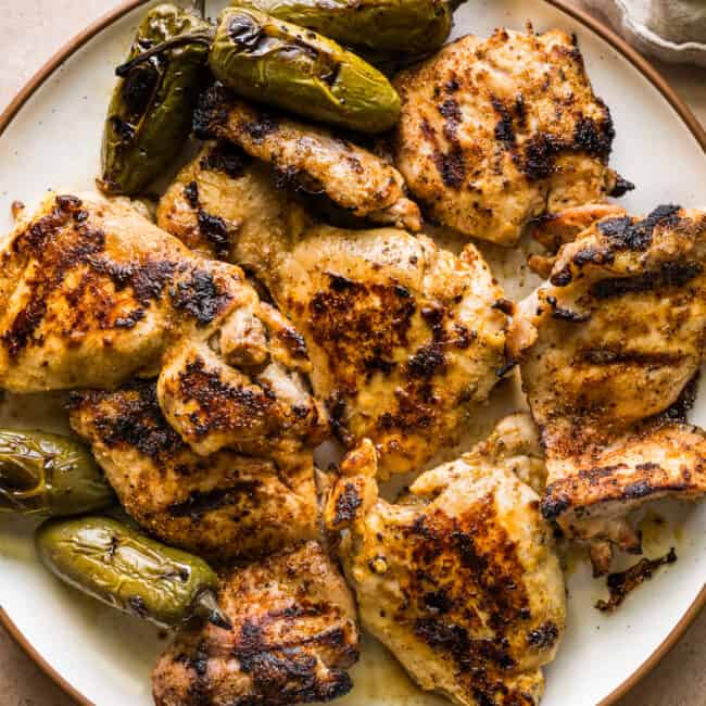 Grilled chicken made with the best chicken marinade.