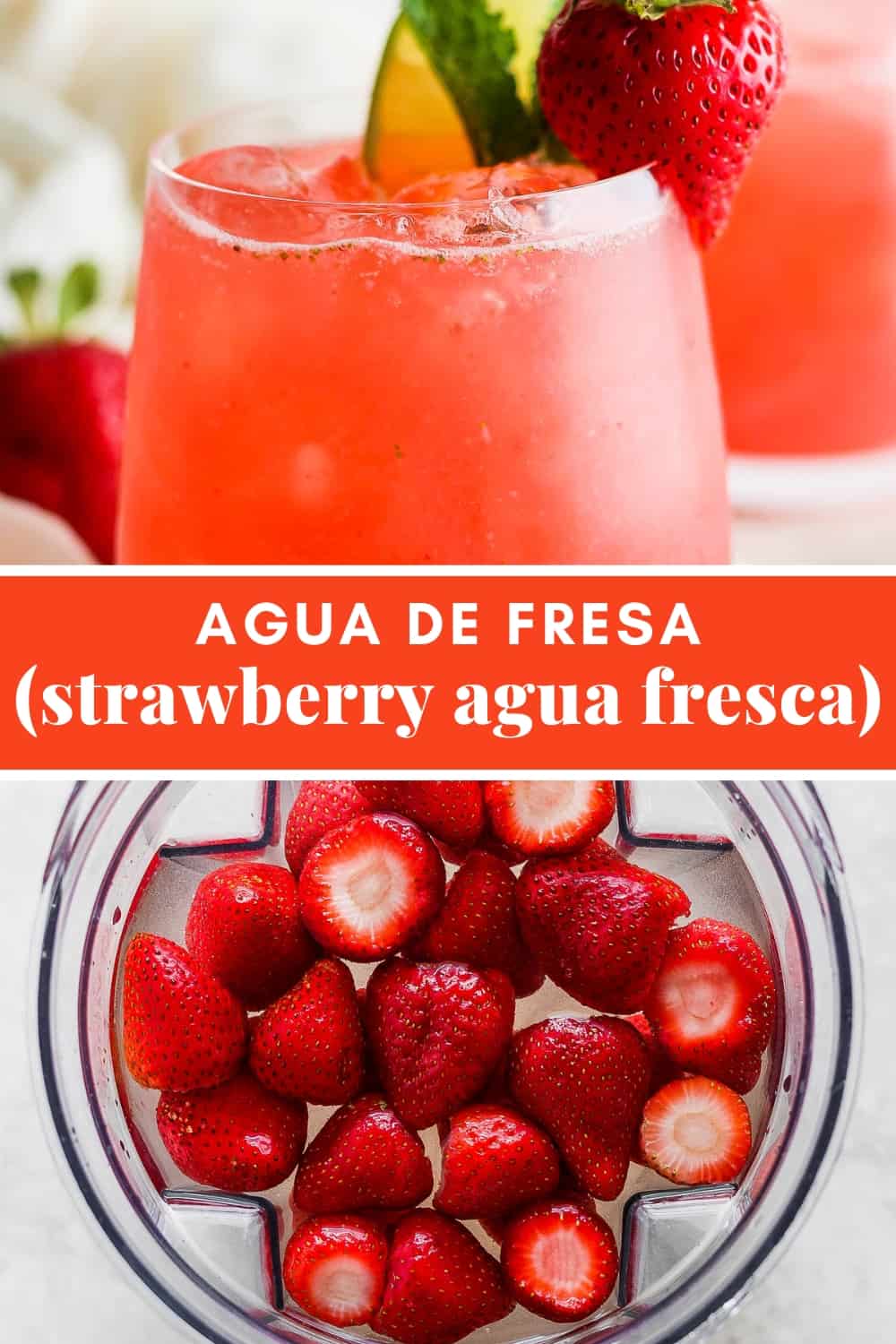 Agua de Fresa (Strawberry Agua Fresca)