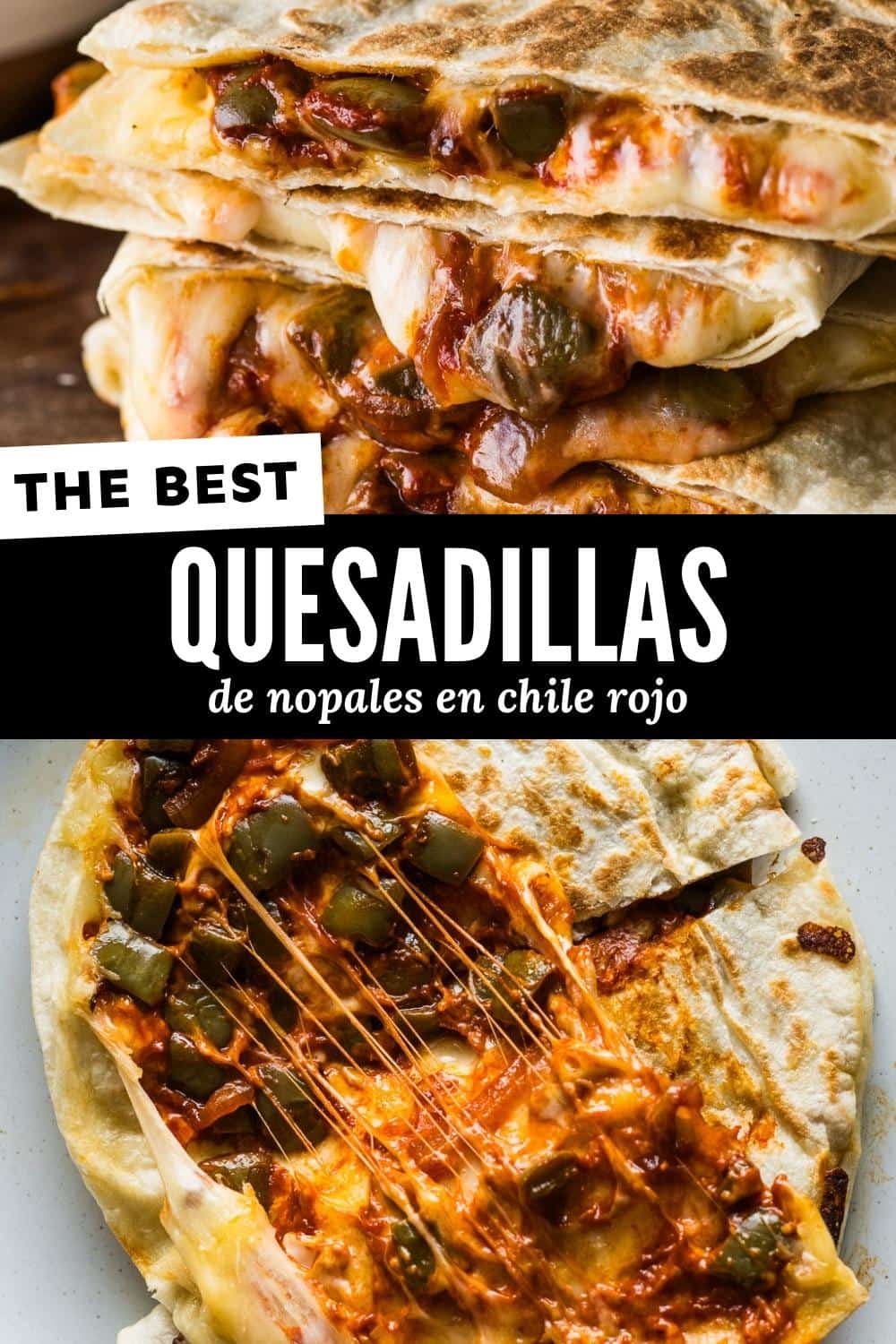 Quesadillas de Nopales en Chile Rojo Isabel Eats