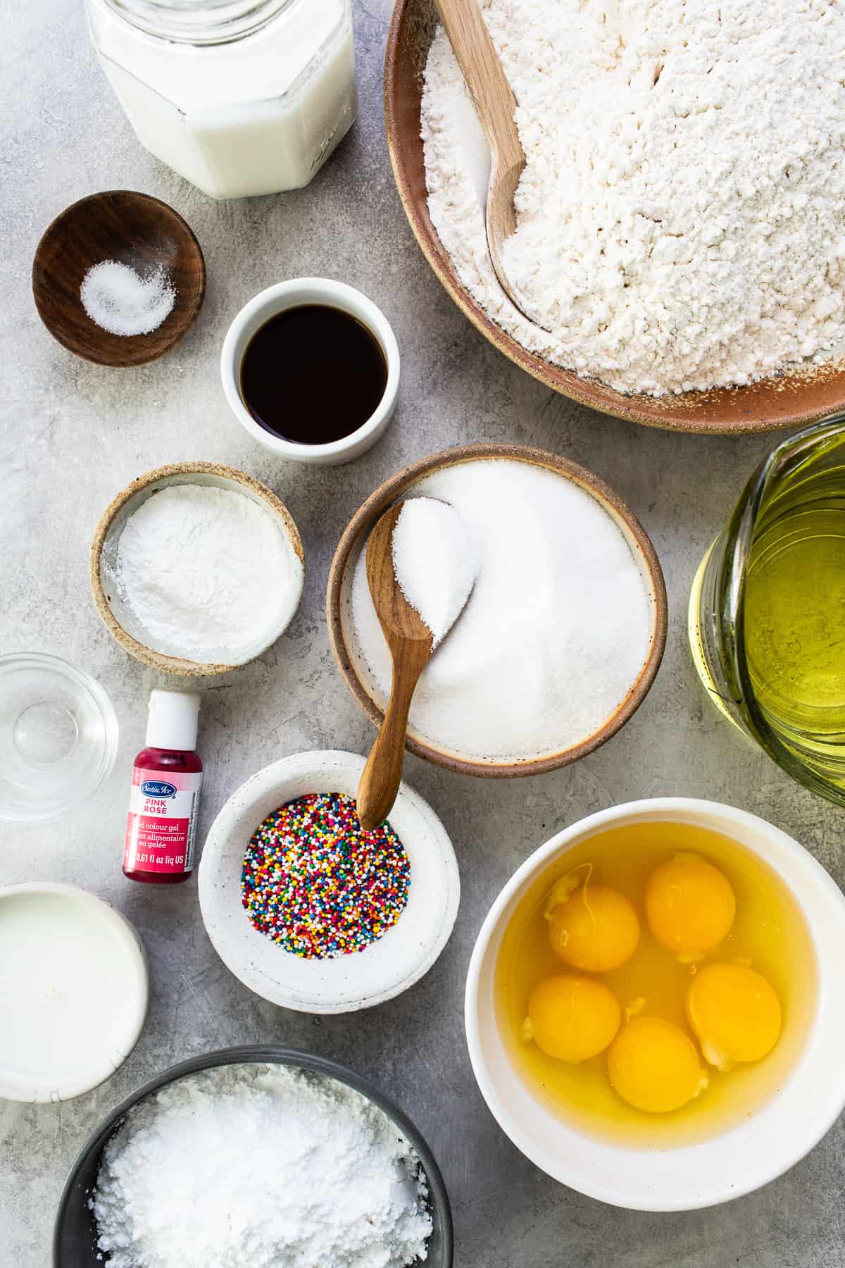 Ingredients in Cortadillo on a table