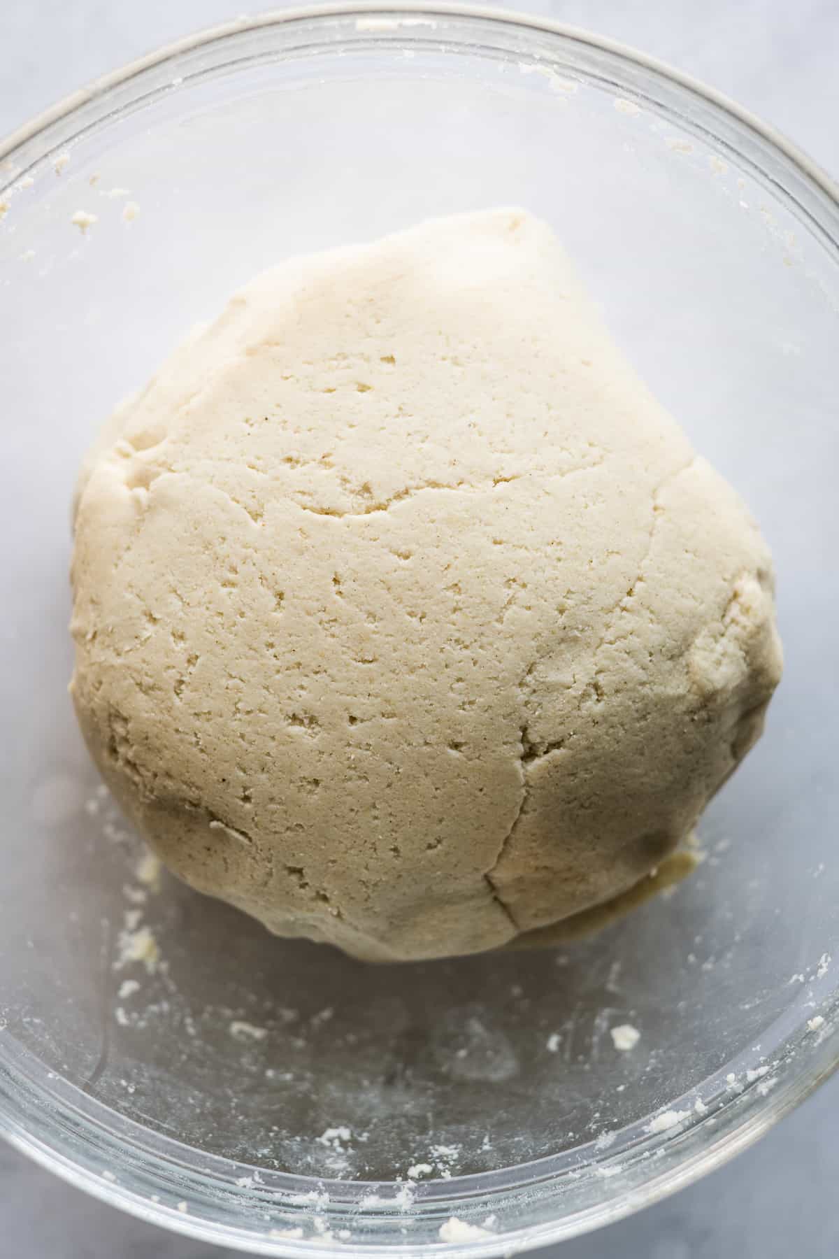 A ball of masa harina ready to be made into tetelas.