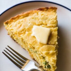 A plate of jalapeno cornbread