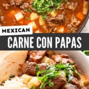 Carne con Papas - Mexican style beef stew with potatoes