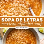 Sopa de Letras (Mexican alphabet soup)