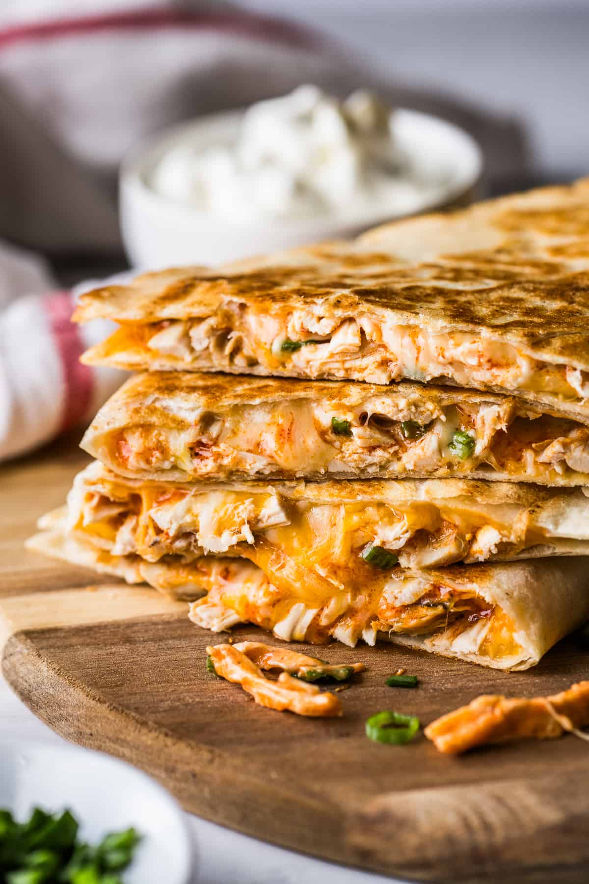 Buffalo Chicken Quesadillas