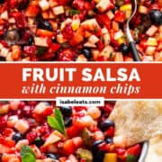 Fruit salsa with cinnamon chips