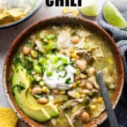 Green Chicken Chili (Stovetop, Slow Cooker, or Instant Pot)