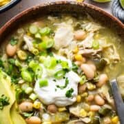 Green Chicken Chili (Stovetop, Slow Cooker, or Instant Pot)