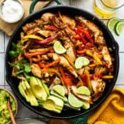 Chicken Fajitas in a skillet