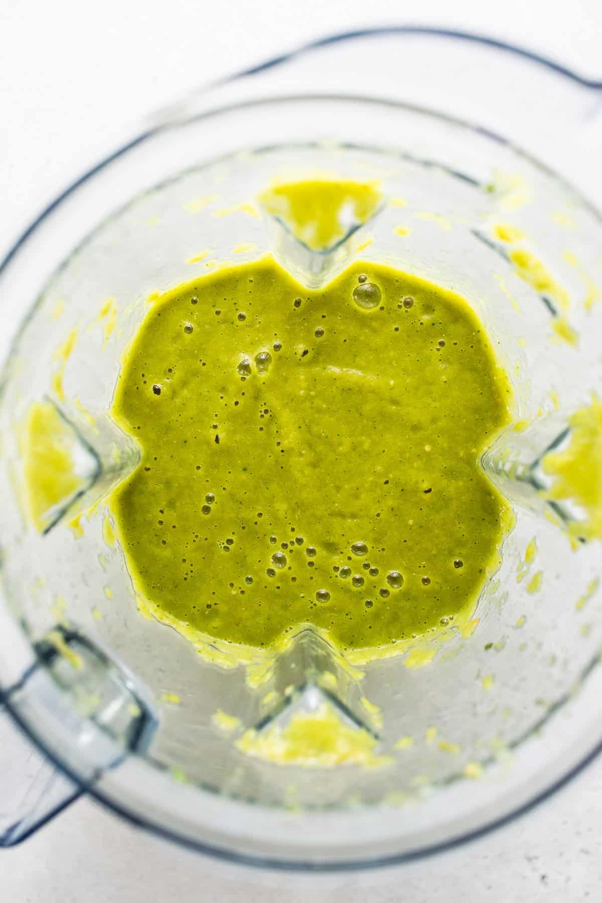 All ingredients  placed in a blender and blended until smooth 
