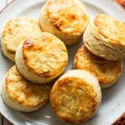 Masa harina biscuits on a plate.