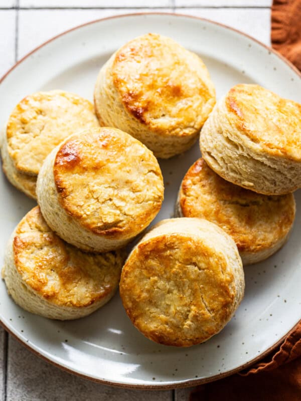 Masa harina biscuits on a plate.