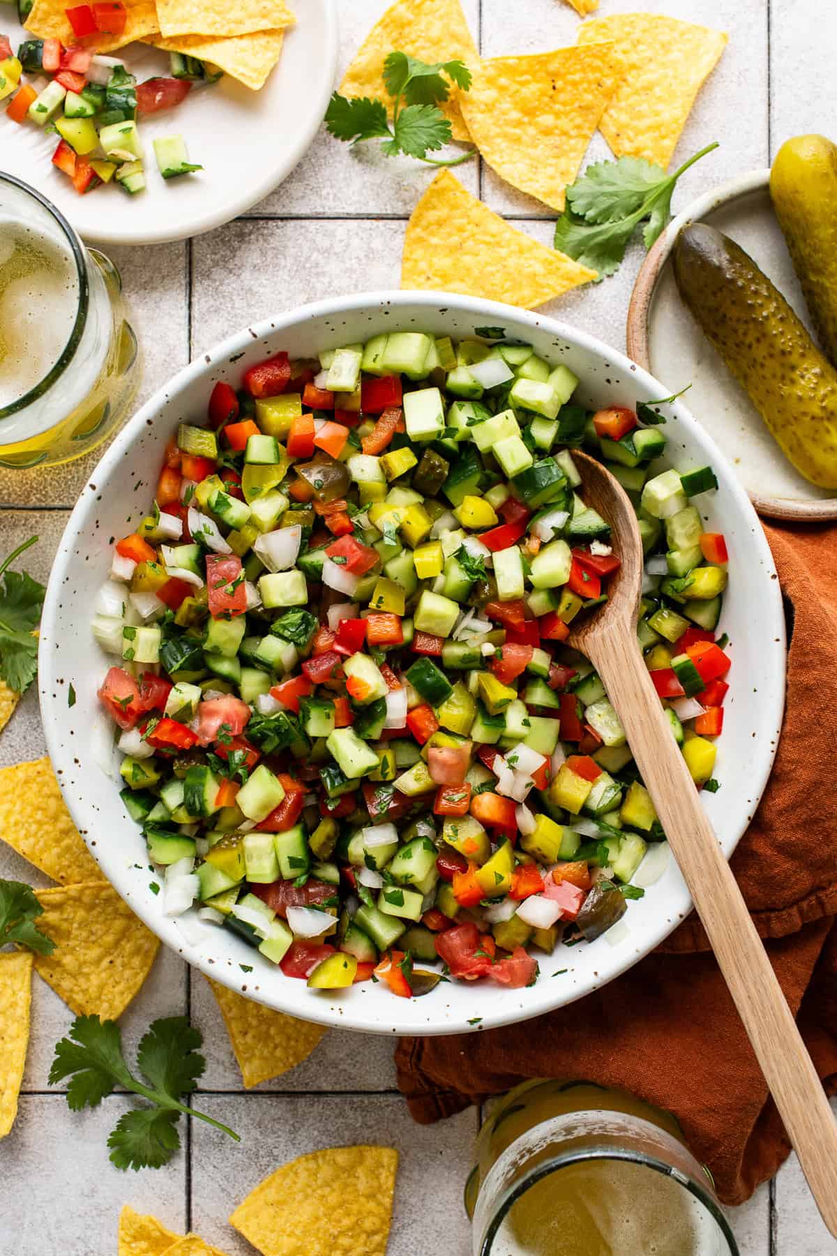 Pickle de gallo in a bowl ready to eat.