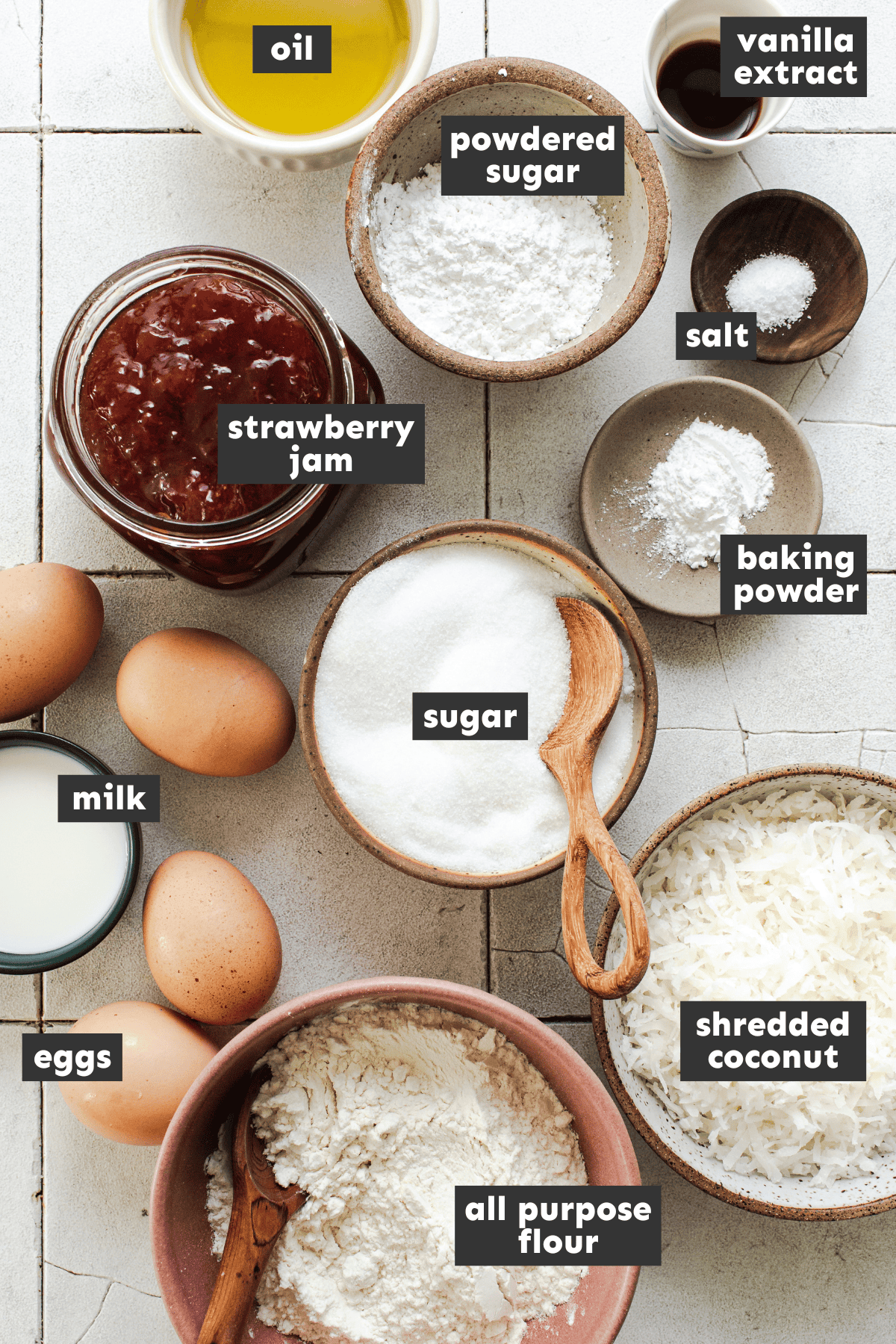 Ingredients needed to make niño envuelto