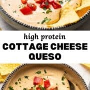 High protein cottage cheese queso