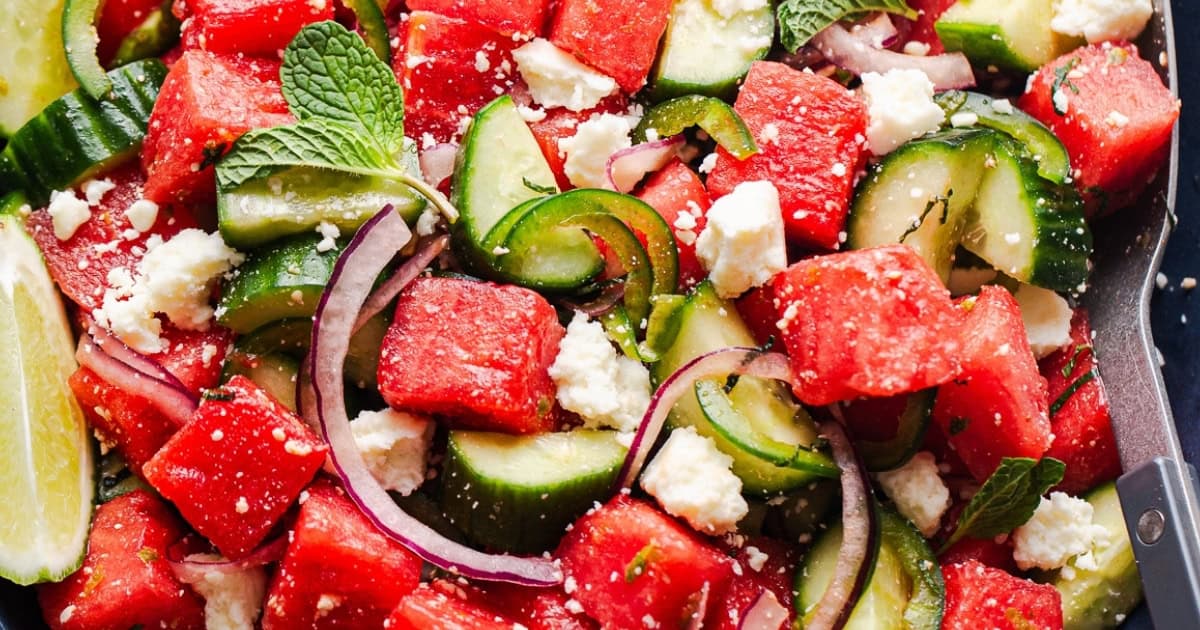 Watermelon Salad with Cotija and Lime