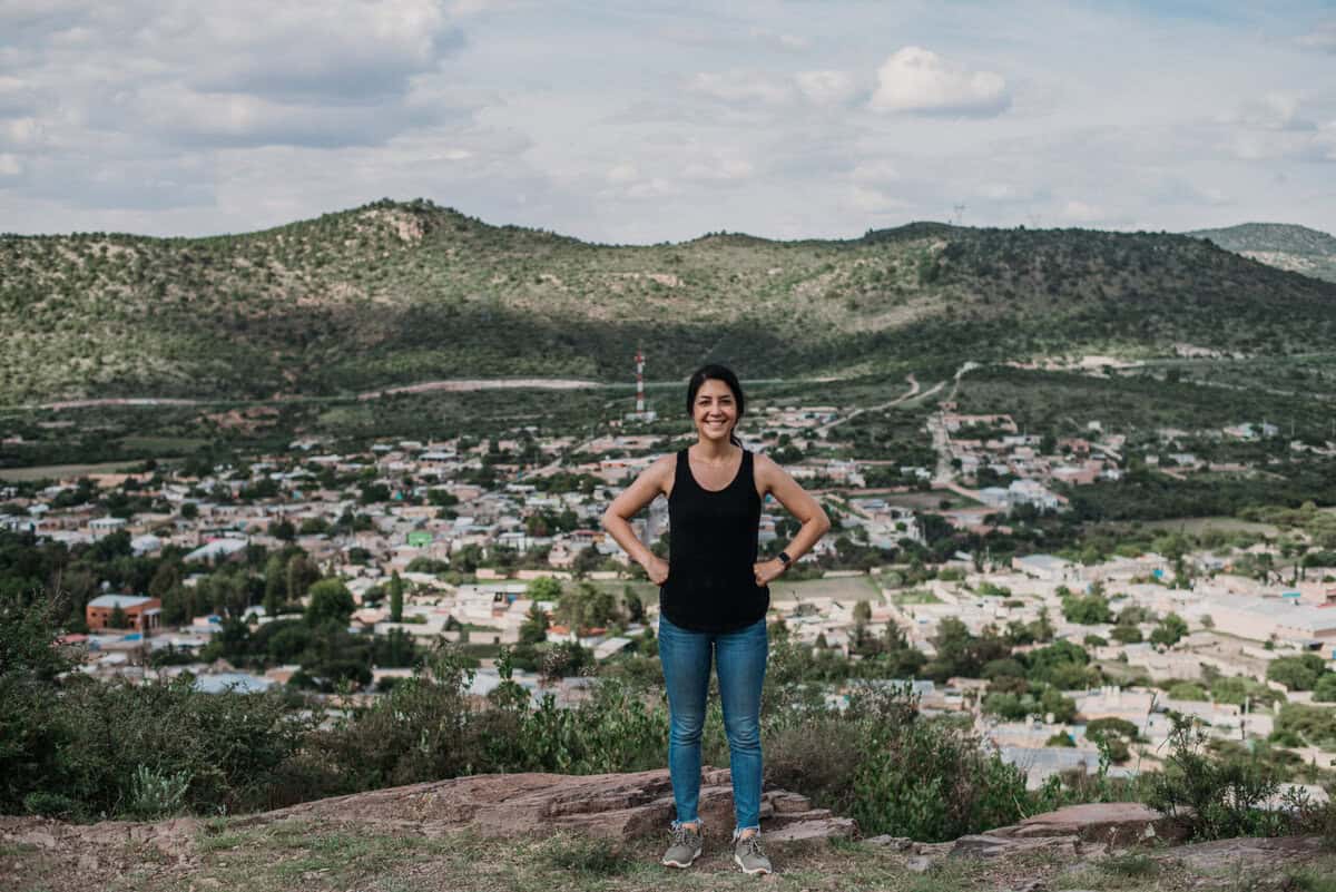 Isabel Orozco-Moore in her parents' hometown in Mexico.